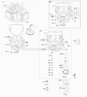 Engine Sump Diagram and Parts List for 406777-0027-B1  Briggs and Stratton Engine
